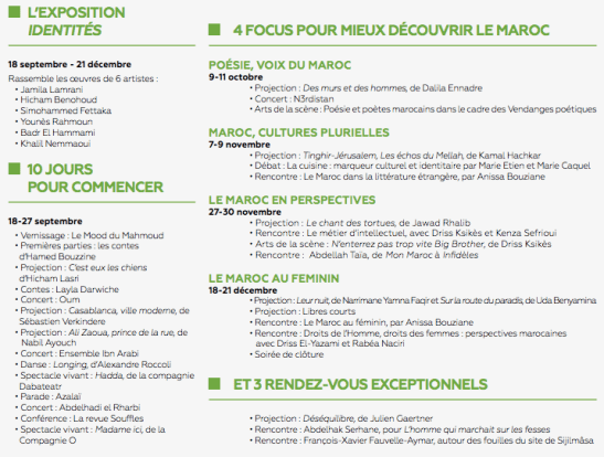 programme Maroc ICI automne 2014